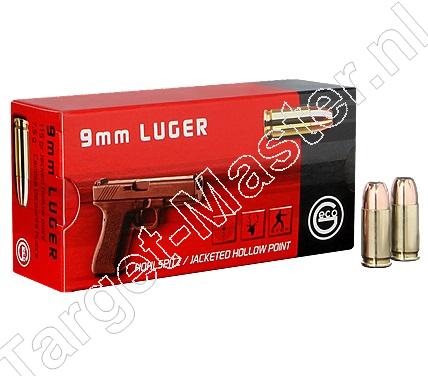 Geco JHP Ammunition 9mm Luger 115 grain Jacketed Hollow Point box of 50